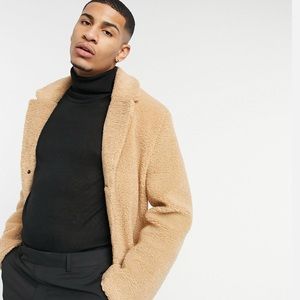 Harry Brown Men’s XL (46) Camel Teddy Jacket / NEW